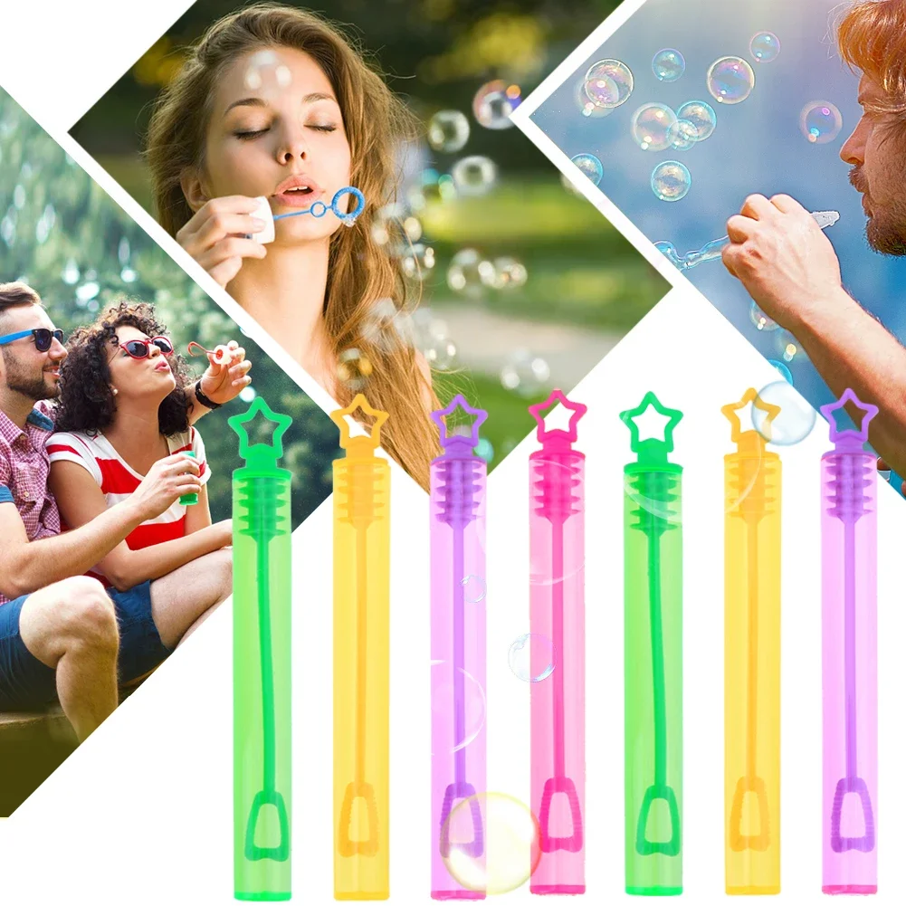 24x Party Birthday Empty Wand Tube DIY Bubble Soap Bottles for Children Kids Toy Holiday Wedding Party Decor