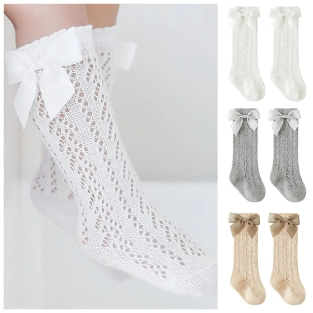 

Cute Bowknot Girl's Cotton Socks Sweet Soft Mesh Princess Socks Elastic Comfortable Toddler Hosiery 0-5 Years Old
