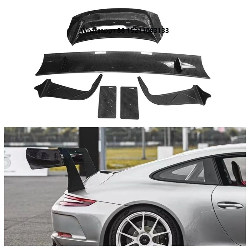 High Quality Dry Carbon Fiber Rear Wing Rear Trunk Lid for 991.1 991.2 Dry Carbon Fiber Track Racing Rear Spoiler
