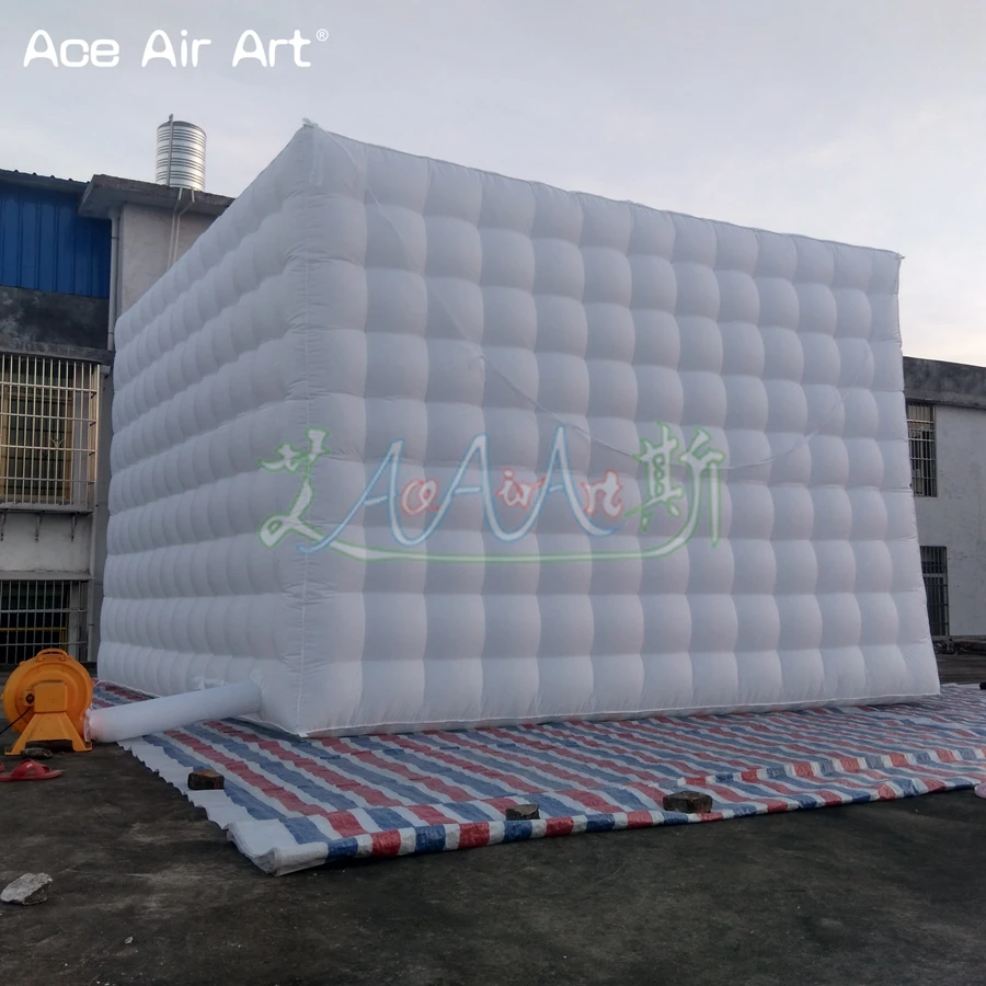 Large Inflatable Square LED Light, Night Club Cube, Party Tent for Carnival, Advertising Decoration, Outdoor, White