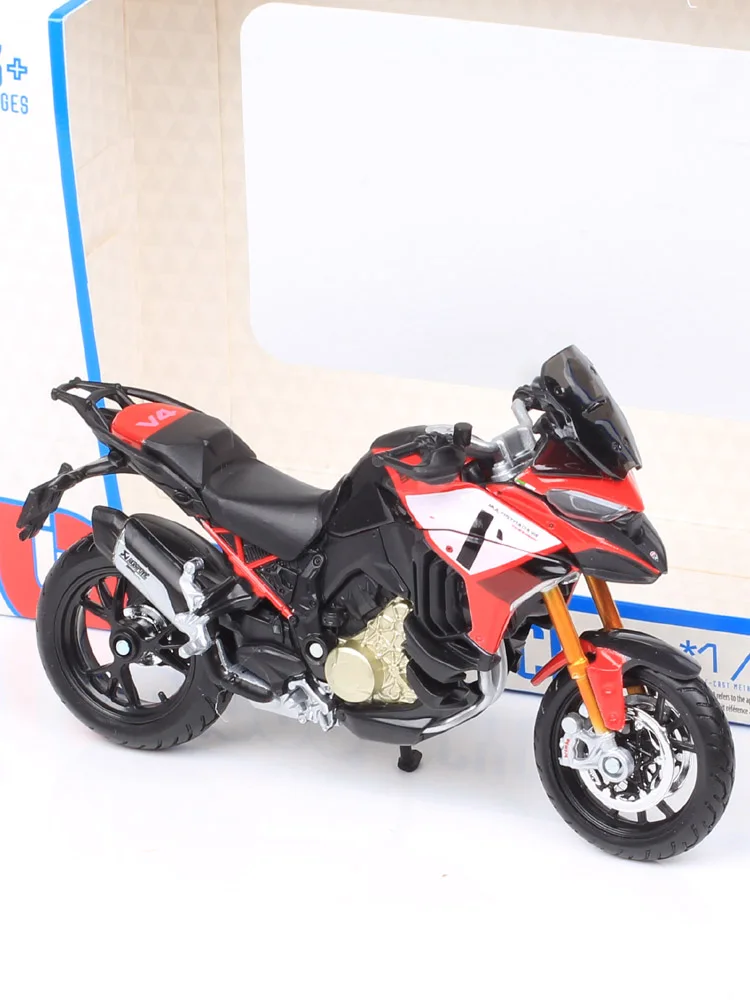 AliExpress BBURAGO 1/18 Scale Bburago Small Ducati Multistrada V4 Pikes Peak Adventure Touring Motorcycle Diecast Model Bike Moto Miniatures Red