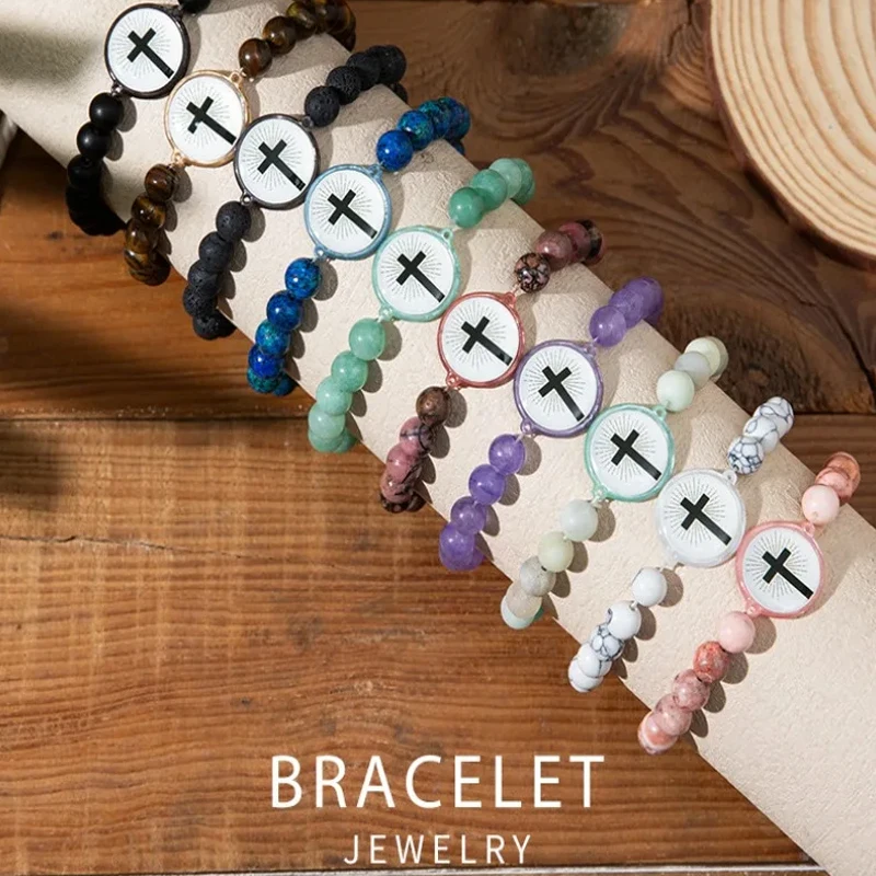 NFC الكتاب المقدس مطرز الصليب سوار يمكن ارتداؤها الكتاب المقدس الآية NFC سوار للنساء الرجال المسيحية اليومية الكتاب المقدس الآية سوار مجوهرات #3