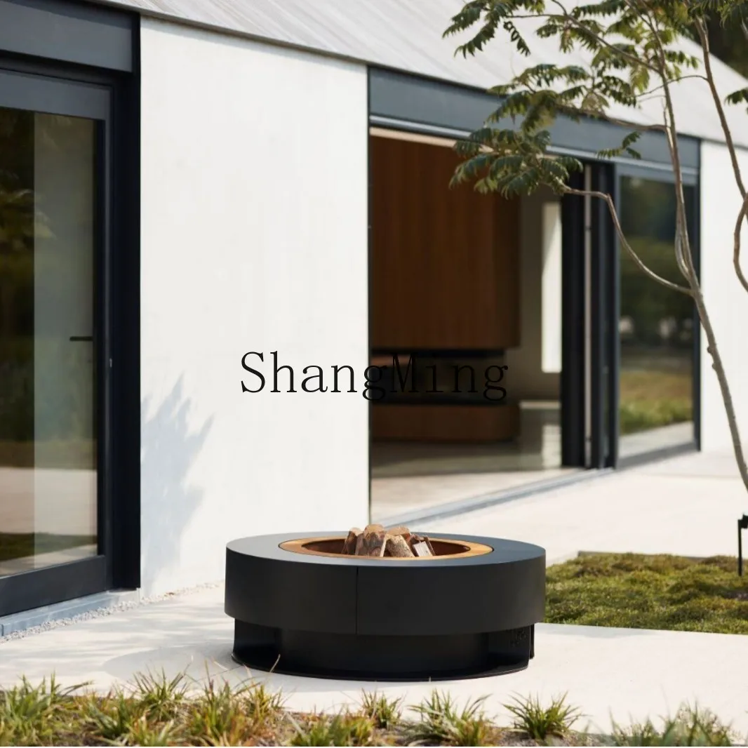 

CL Outdoor Courtyard Decoration Landscaping Fireplace Villa Homestay Household Heating Real Wood Fireplace Table