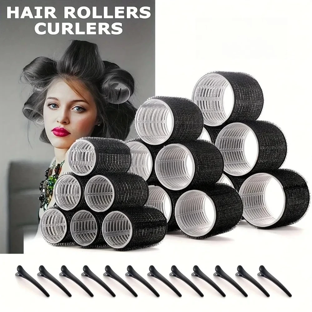 31pcs/Set Heatless Hair Styling Kit Self-Grip Rollers with Hair Rollers&Clips&comb for DIY Hairdressing Hair Styling Easy To Use
