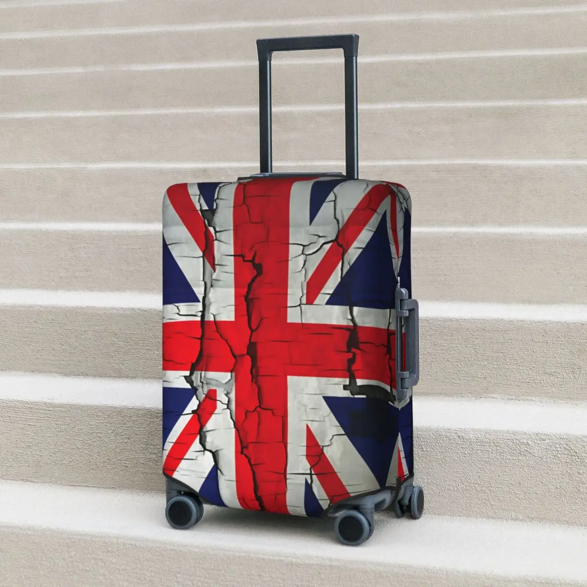 

Винтажный чехол для чемодана с флагом Соединенного Королевства, практичный защитный чехол для багажа, дорожный аксессуар.
