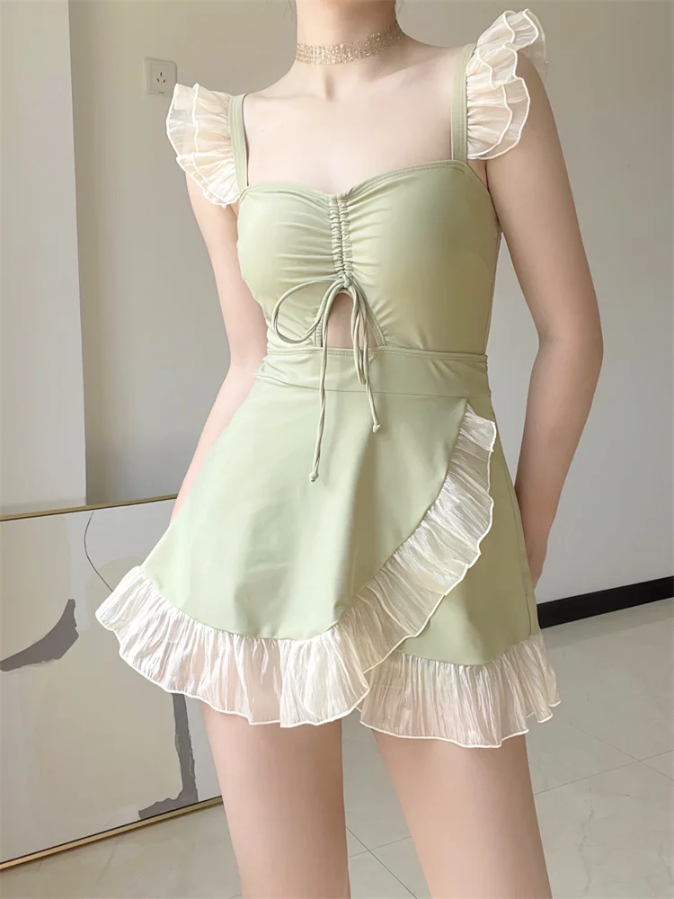 

Купальник Avocado для девушек больших размеров, скрывающий недостатки фигуры, корректирующий, консервативный, повседневный, без рукавов