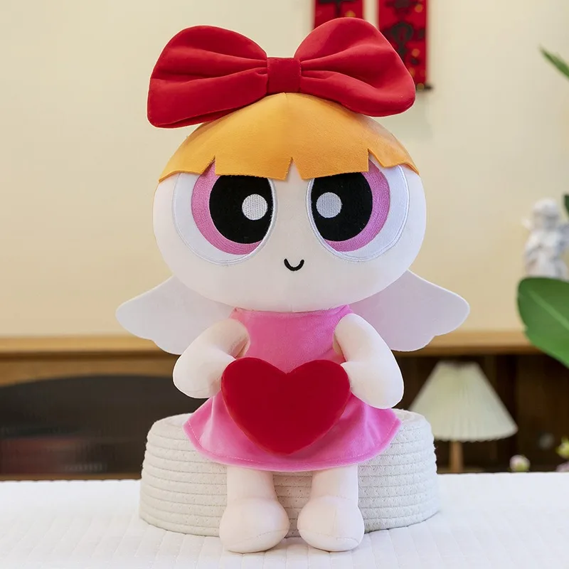 Urocza pluszowa zabawka Powerpuff Girls, wypchana lalka z kreskówki, latająca lalka dla dzieci, prezent urodzinowy, miękka zabawka do handlu transgranicznego.