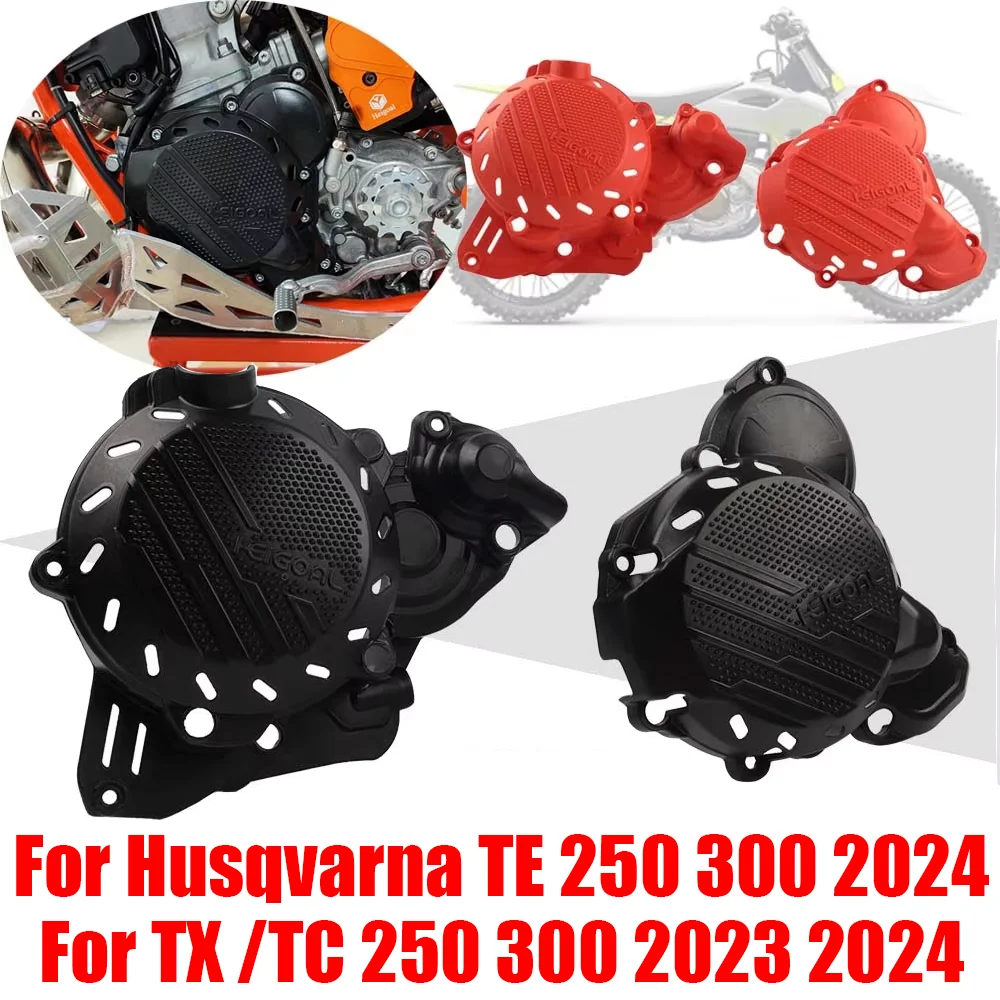 2024 For Husqvarna TX TC TE 300 250 TE250i TE300i TE300 TX300i TC250 Motorcycle Engine Clutch Cover Guard Ignition Protection