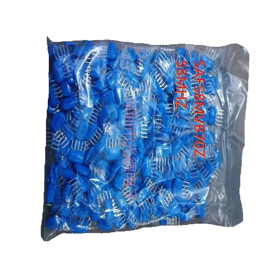 50PCS/ imported ceramic filter SAF58MVB70Z 58MHZ 58M 58VB straight plug 5 feet