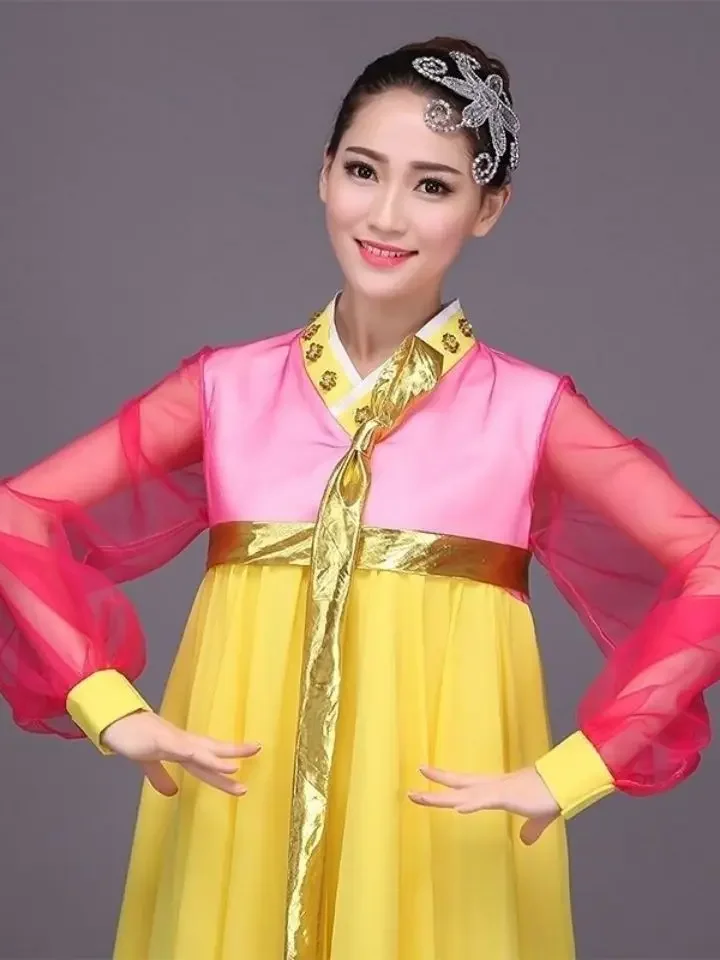 Donne Hanbok Dress Folk Stage Performance Costume da ballo costumi antichi coreani festa tradizionale palazzo asiatico abbigliamento Cosplay