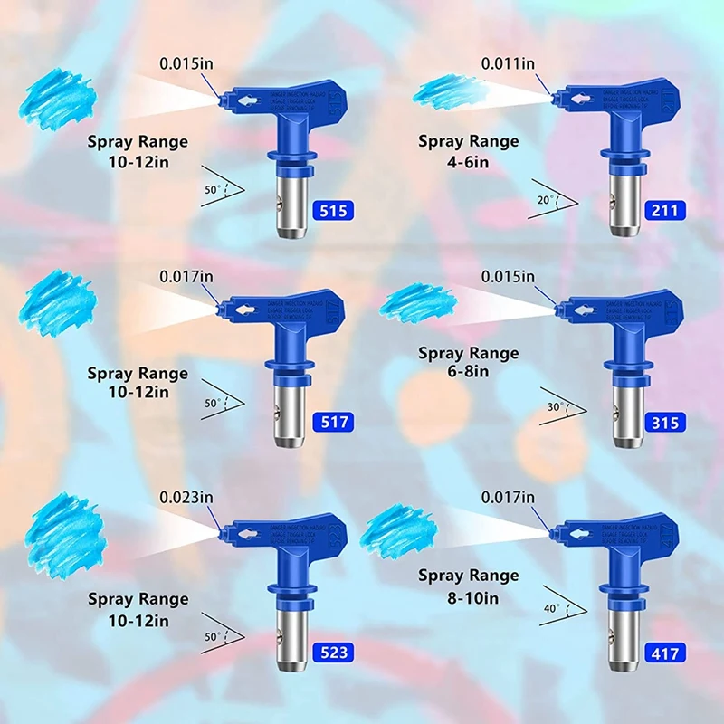 Imagem -03 - Airless Pintura Pulverizador Bico Dicas Grupo Pulverização de Peças de Máquina Dicas de Pulverização Reversíveis