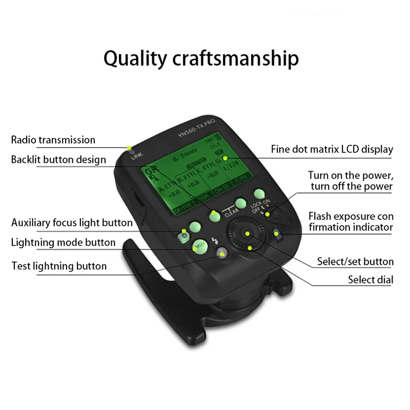 

YONGNUO YN560-TX PRO 2.4G On-camera Flash Trigger Wireless Transmitter for Canon DSLR Camera YN200/YN560/YN862/YN968 Speedlite