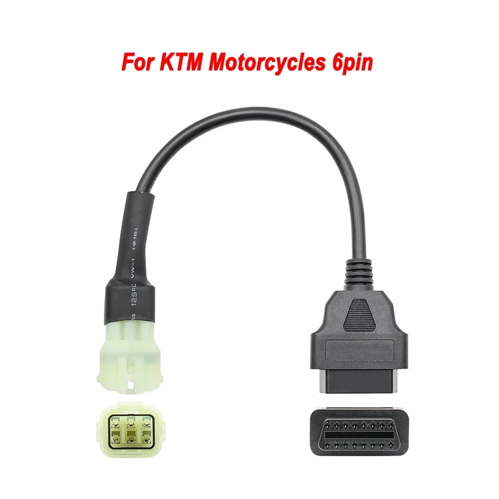 OBD2 Motorcycle Diagnostic Cable for YAMAHA 3Pin 4Pin for Honda/Kawasaki/BENELLI/Suzuki 6Pin for Ducati Harley 4 PIN K CAN Cable