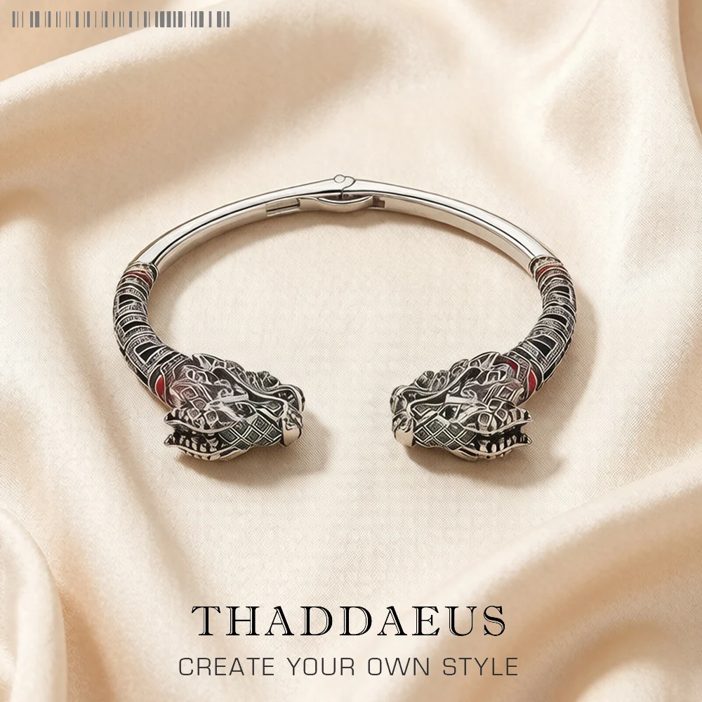 Drachen-Armband, edler Schmuck für Damen und Herren, Sommer, brandneues Vintage-Geschenk aus Sterlingsilber 925er-Silber