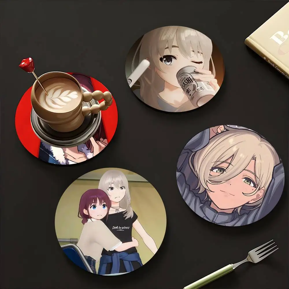 1pc Girls Band Cry Wooden Coaster Colour Printing Cup Mat Home Desk Decoration Gifts