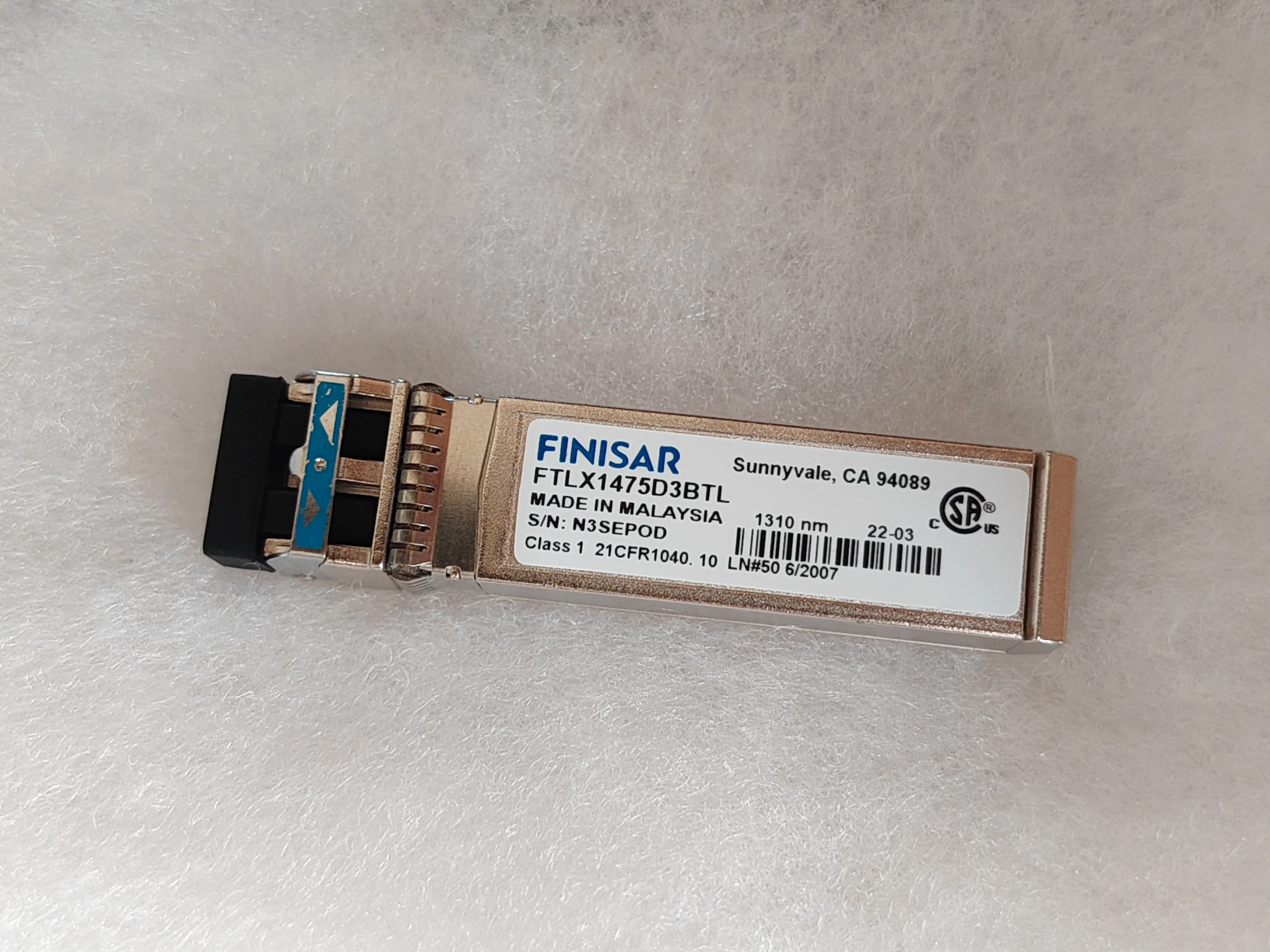 Original New Finisar Sfp Optical Fiber 10GB/FTLX1475D3BTL/Lc-Lc 10G 1310nm 10km Single-Mode Optical Transceiver