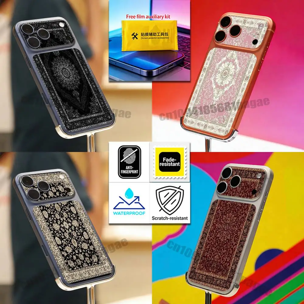 

For Persian Carpet Floral Pattern Arab iPhone 17 Pro Max Phone Back Film Decal Skin Wrap Protective Sticker Full Cover