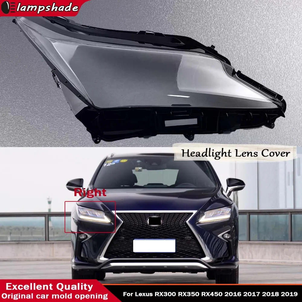 Car Replace A Transparent PC Lights Shell Headlight Headlamp Lens Covers For Lexus RX300 RX350 RX450 2016 2017 2018 2019