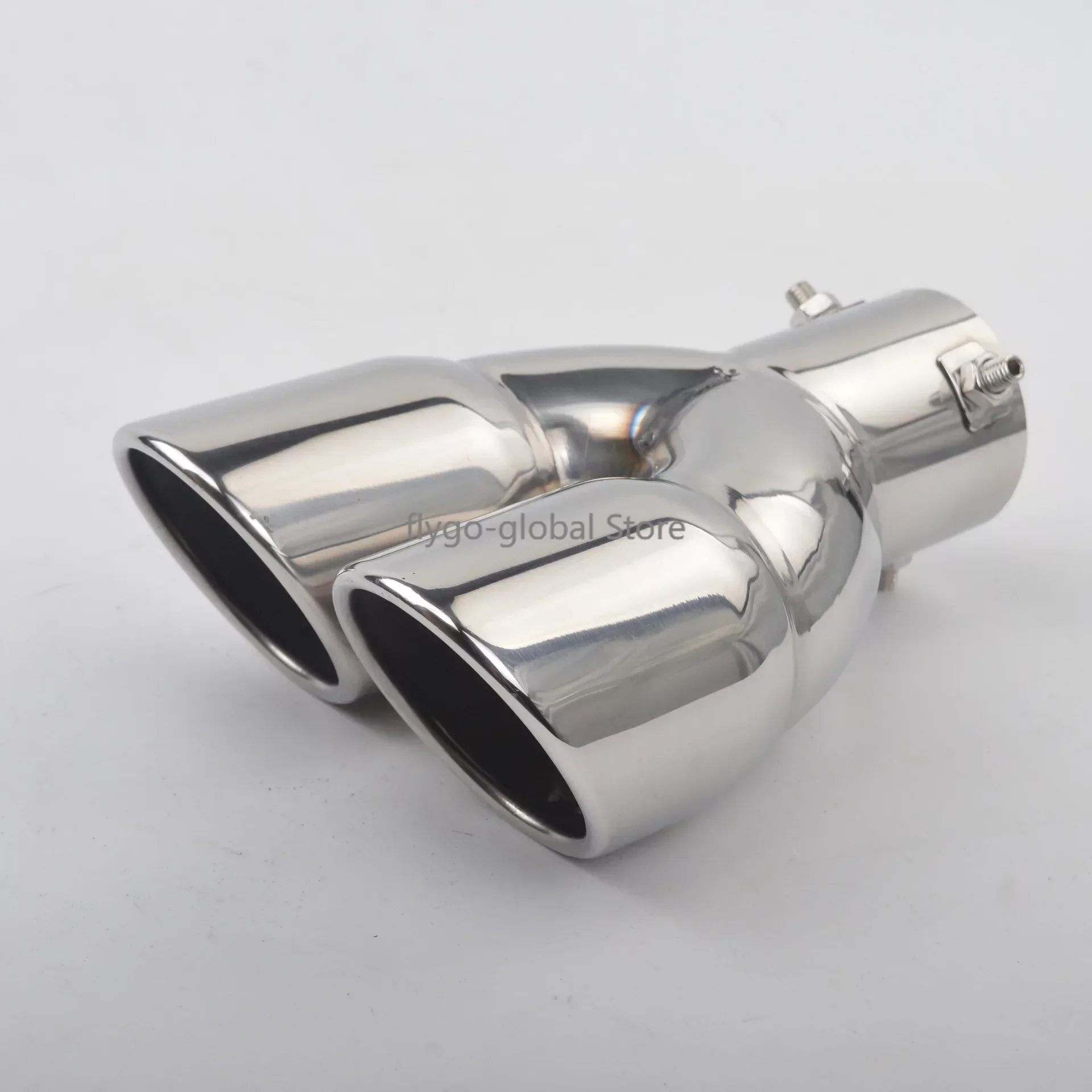 Stainless steel tailpipe 63 slanting mouth large double row straight car one minute two modified exhaust pipe WH00071