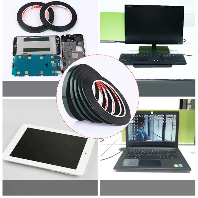 5-10MM 10M Black Strong Adhesive Tape Roll for iPad Tablet LCD Touch Glass Frame Back Cover Repair Double Side Glue for phone
