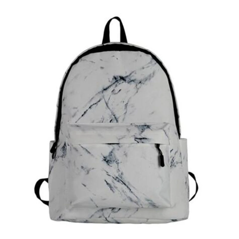 

Fashion Unisex Backpack Lady Men Canvas Backpack Teen Girl Bag Casual Marble Backpack