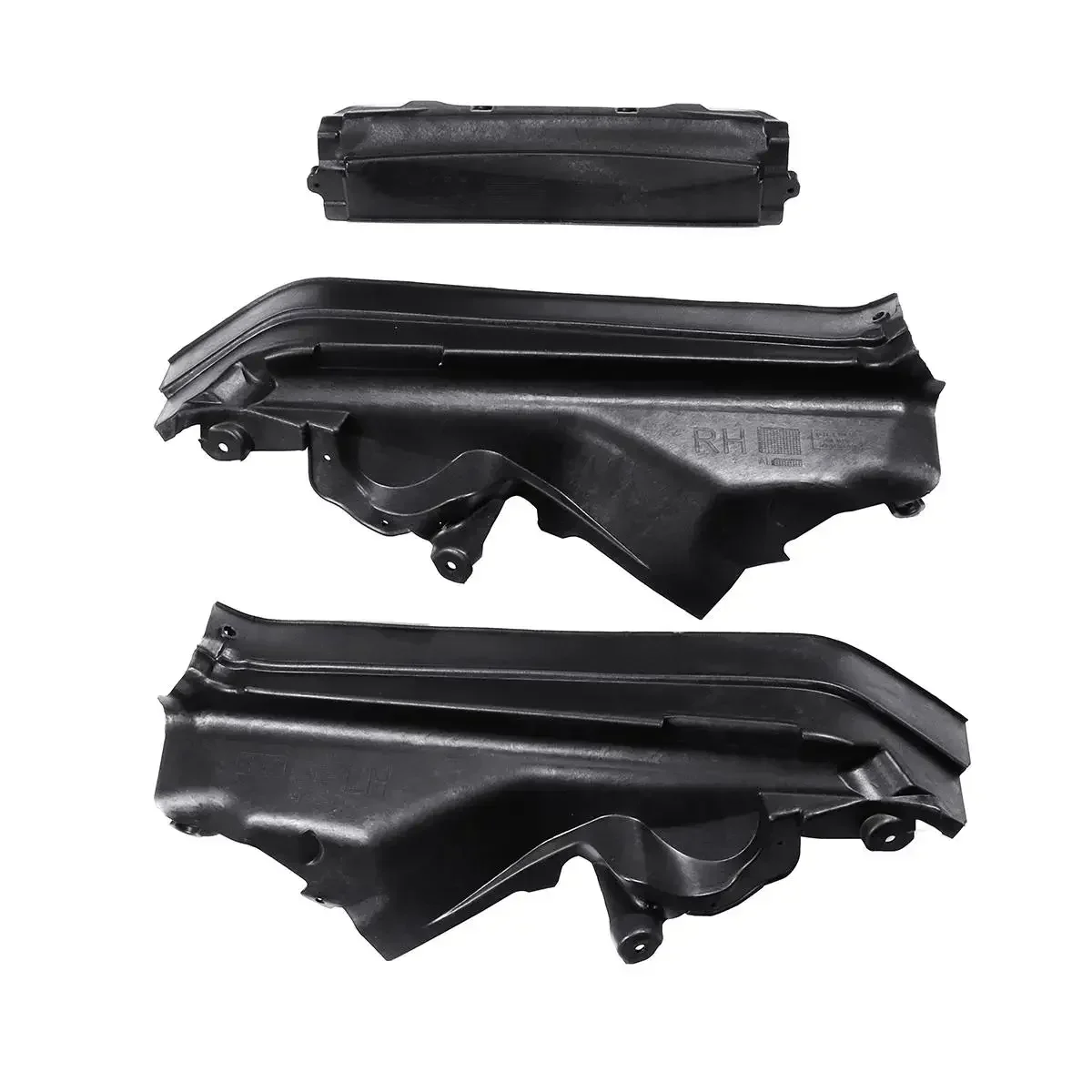 3pcs/set Car Engine Compartment Partition Panel Set Black Plastic For BMW X5 X6 E70 51717169419 51717169420 51717169421 Body Kit