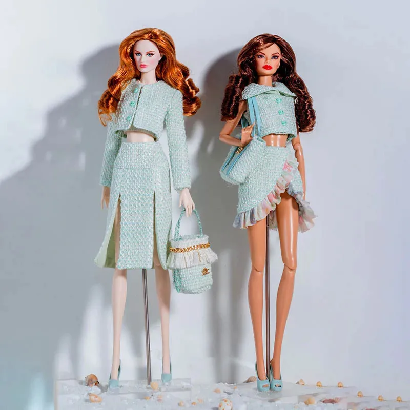 Vêtements de supermodèle de 32cm, ensemble de petits parfums Luxuriou + robe florale exquise, poupée 1/6, habillage de mode de vacances