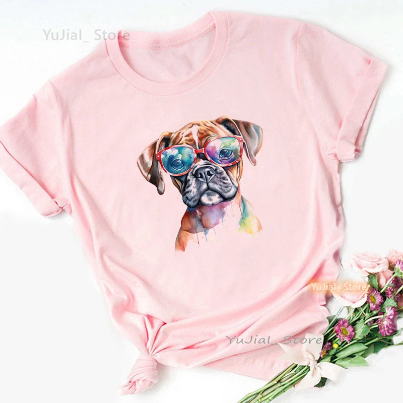 Boston Terrier/Greyhound/Bernese Mountain/Dachshund/Shih Tzu/Poodle Puppy/Cavalier King Print Tshirt Kawaii Dog T Shirt Women