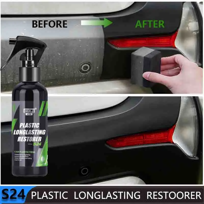 

Plastic Restorer HGKJ S24 Coating For Auto Plastic Trim Rubber Renovator Repair Clean Gloss Black Shine Seal Brighten Retread