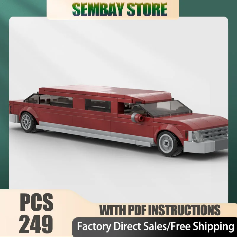 

Famous Scene Moc Building Bricks Modular Red Guardian Limo Model Technology Blocks Christmas DIY Toy Construction Set Gifts