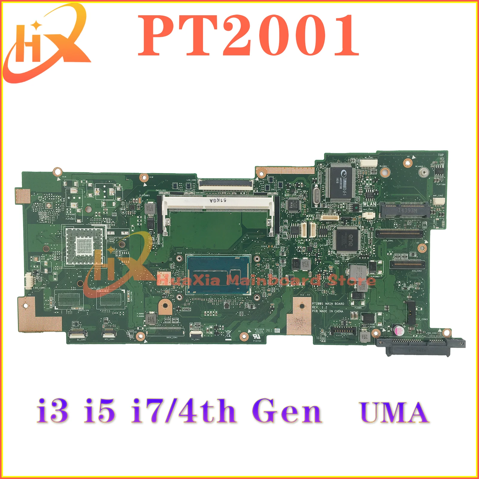 

KEFU Notebook Mainboard For ASUS Portable AiO PT2001 Laptop Motherboard With I3 I5 I7 4th Gen UMA MAIN BOARD TEST OK