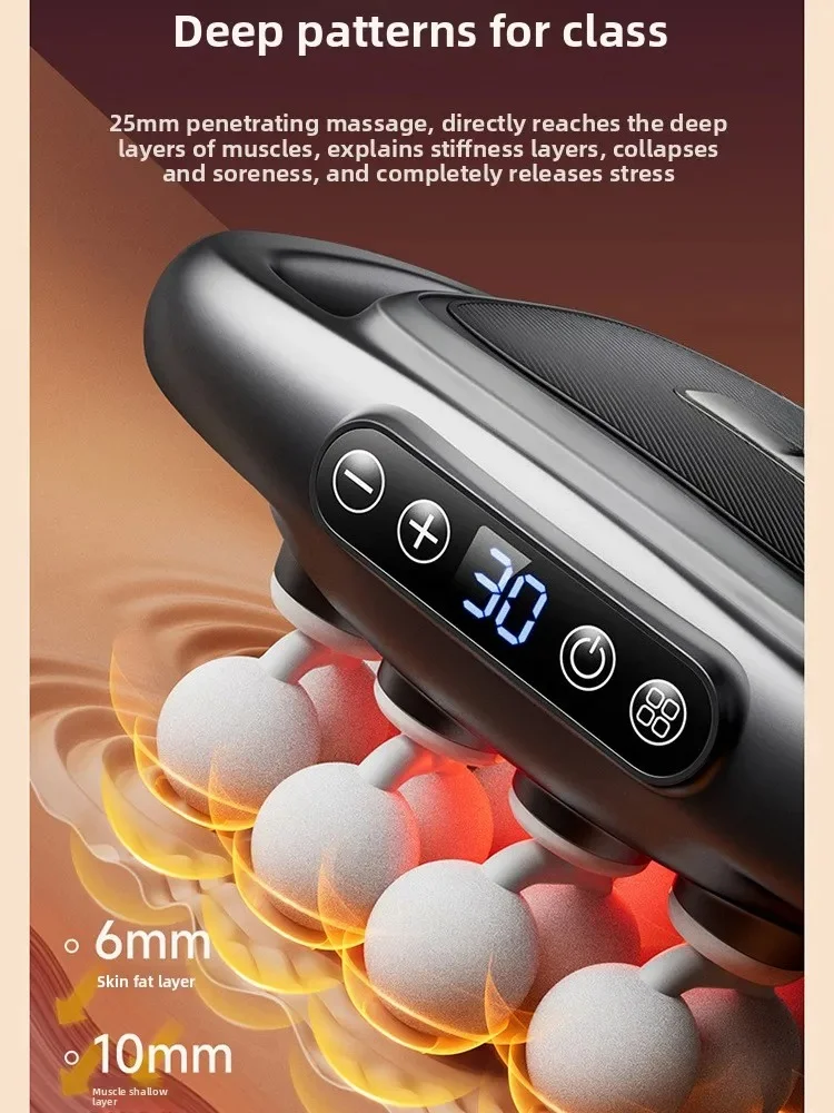 Brand High-End 16-Head Fascia Gun Multi-Head Massager, Waist and Back Muscles Deep Relaxation 16-Head Massager
