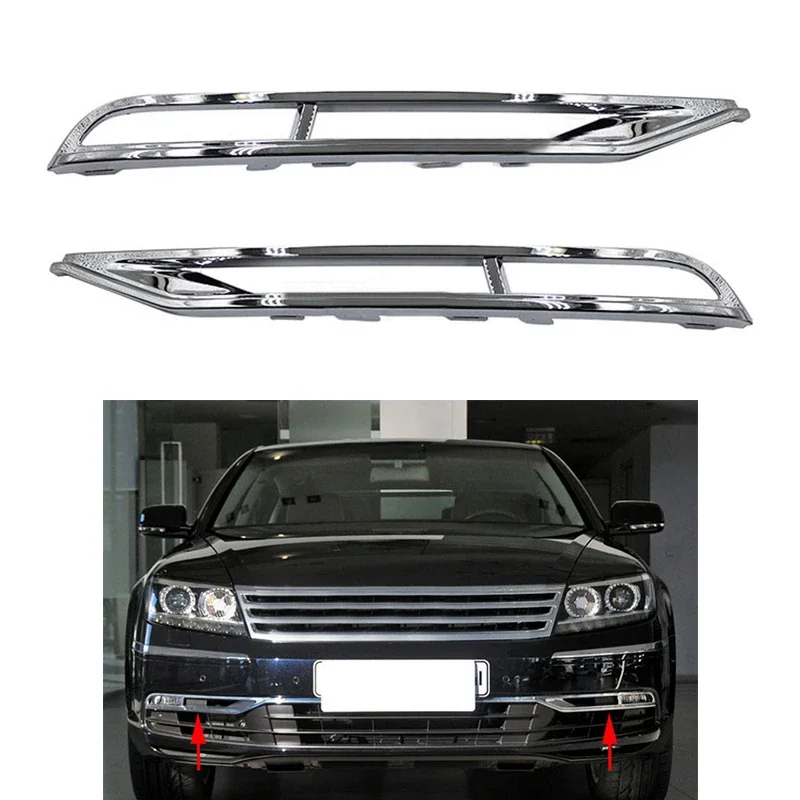 

Auto Front Bumper Fog Lamp Daytime Running Light Trim Cover For VW Phaeton 2011 2012 2013 3D0807243 3D0807244