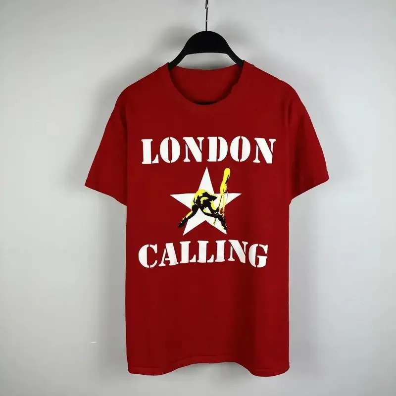 The Clash London Calling Album For Fan S to 5XL Red T shirt
