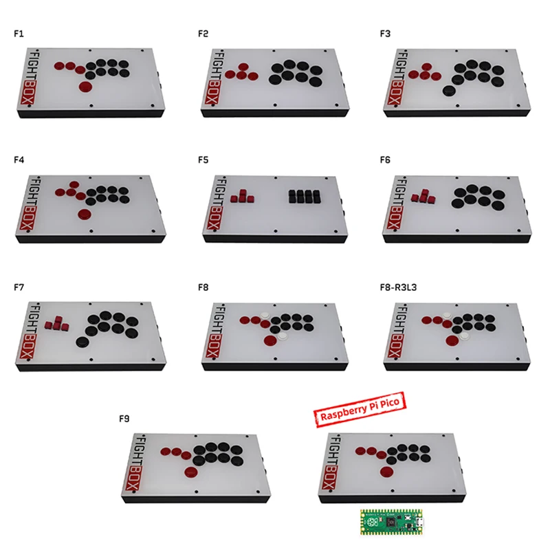 FightBox F1-F9 FIGHTING BOARD All Buttons Hitbox Style Arcade Joystick Fight Stick Game Controller For PS4/PC3/PC