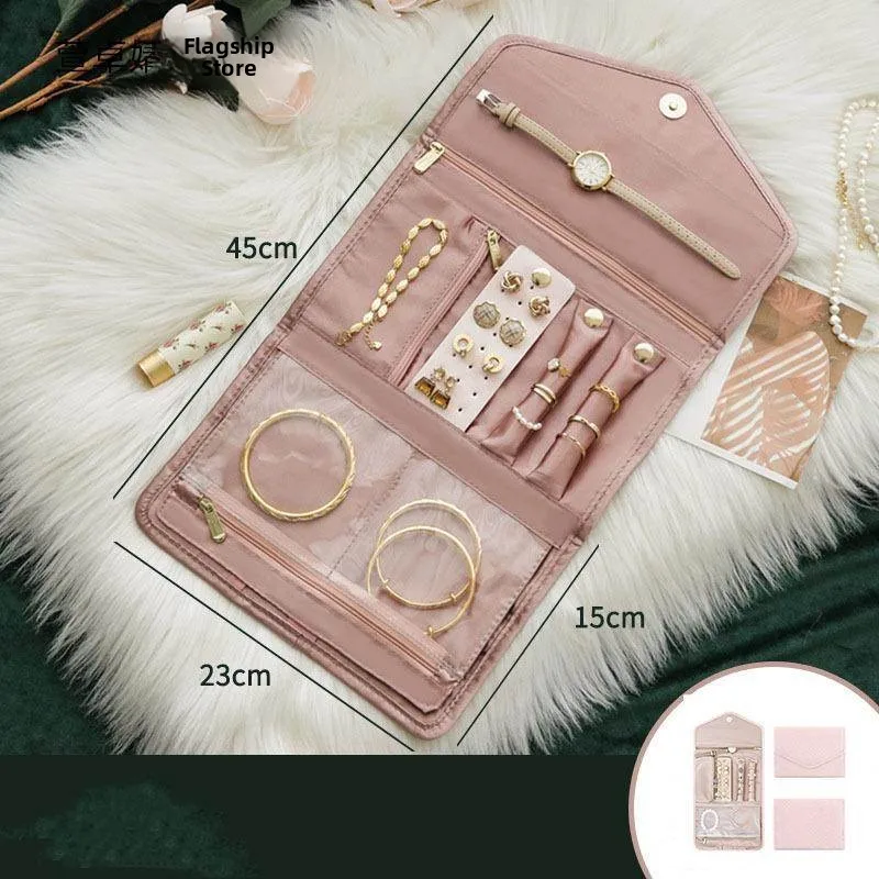 

Faionable Portable Jewelry Bag High End Storage Pouch Nelace Earring Studs Bracelet Ring Ele Accories Organizer