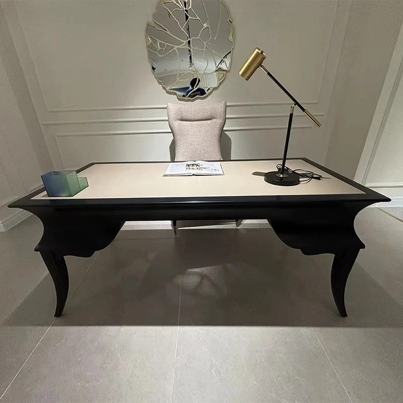yh-Hotel Customizable Luxury Retro High-End Solid Wooden Set Home Furniture Apartment Vintage Leisure Marble Writing Table-