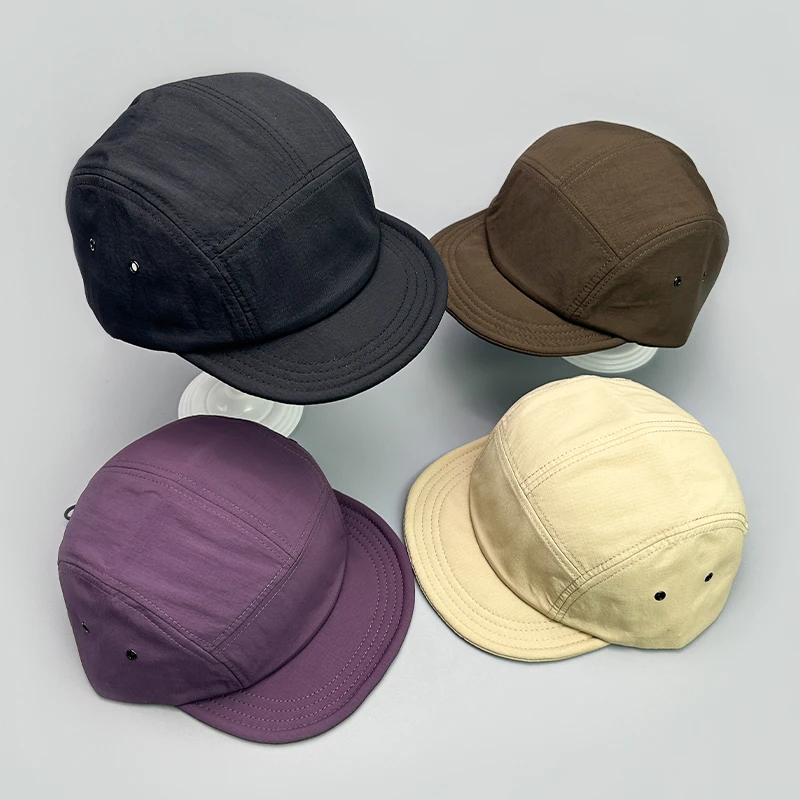 Simple Quick Drying Solid Baseball Hats Retro New Unisex Breathable Sports Sunshade Short Eaves Versatile Fashion Peaked Caps