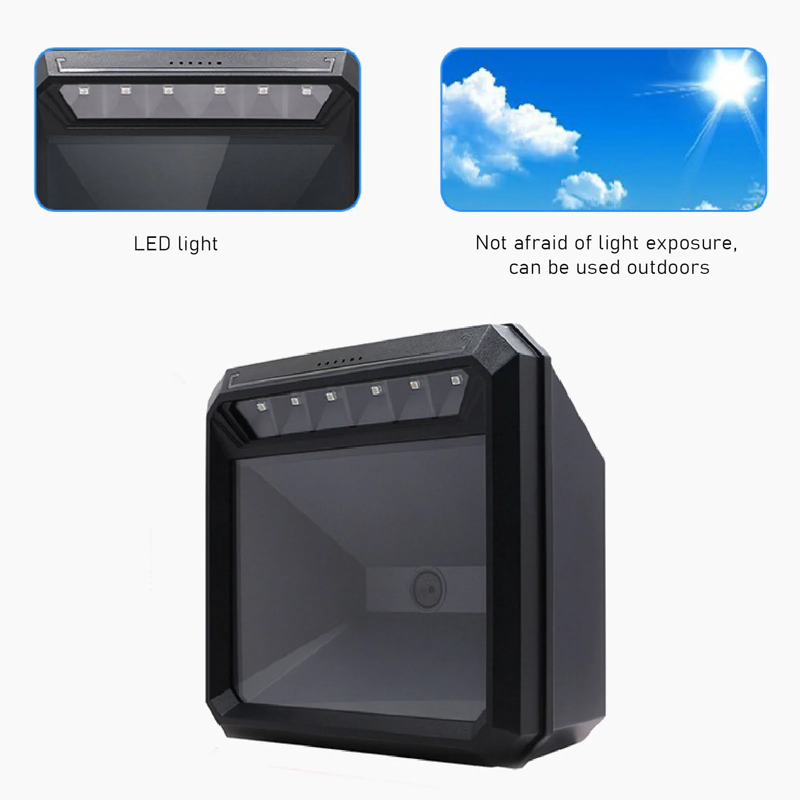 2D Barcode Reader 1D 2D  Desktop QR Barcode Scanner Handled USB Automatic 1D Barcode  Reader for Shop Supermarket Retail Stores