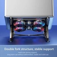 Laptop Cooling Pad with 2/4 Fans Foldable Gaming Laptop Cooler Fan RGB Silent Portable Laptop Holder for 11-17.3 Inch Laptops - Image 4