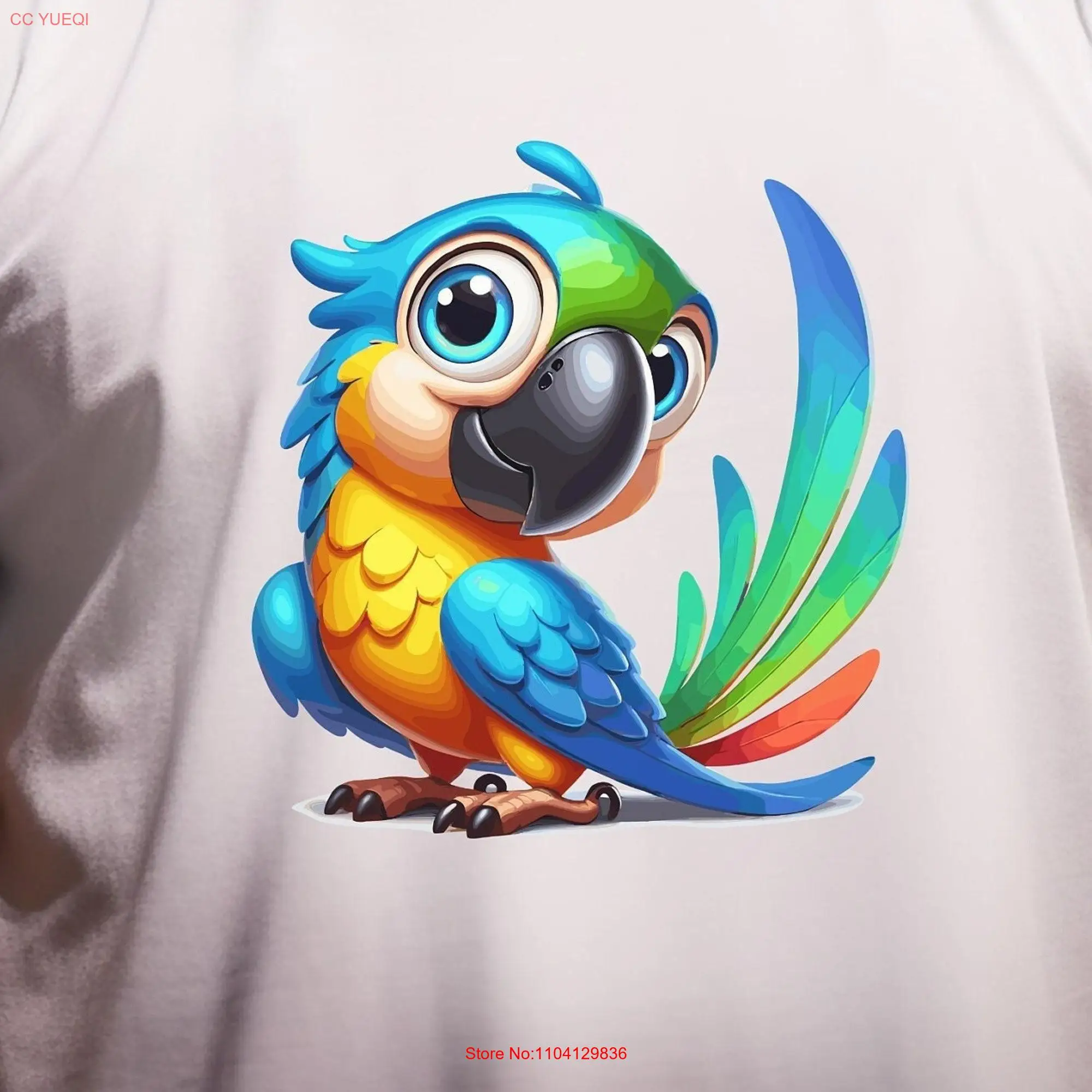 Macaw Bird Men's T Shirt long or short sleeves