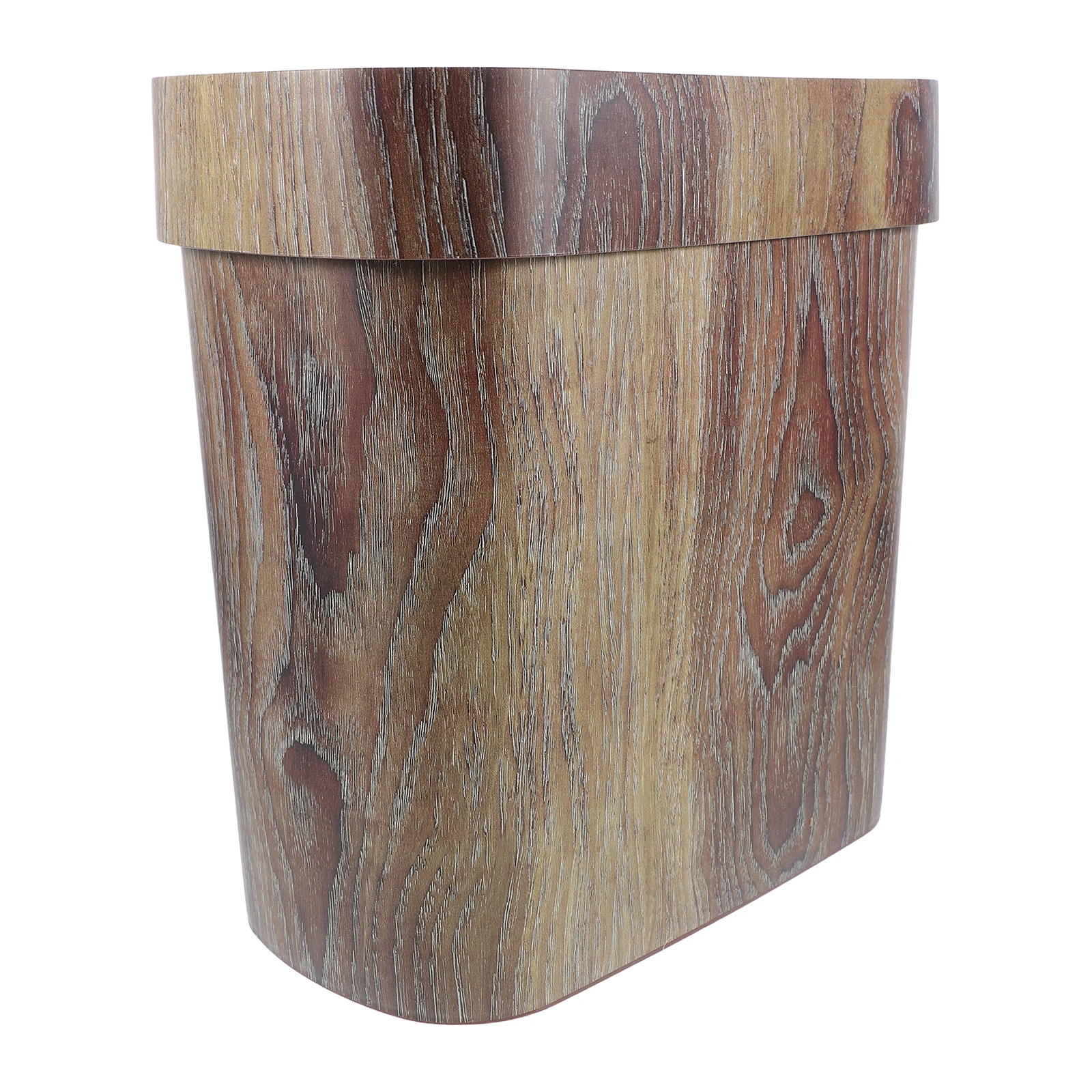 

Marbled Trash Can Narrow Bathroom Wastebasket Oval Pattern Kitchen Cans Baskets Plastic Bedroom Garbage Bin