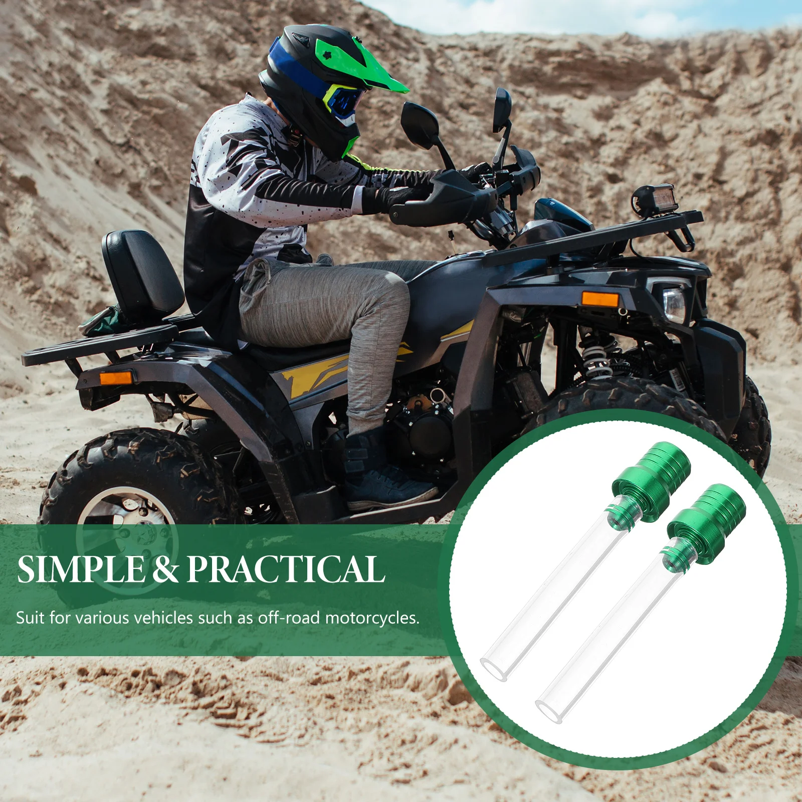 

2Pcs Motorcycle Tank Cap Stylish Gas Cap Vent Tube Easy Install Replacement Atv Accessories Motorcycle Accessories