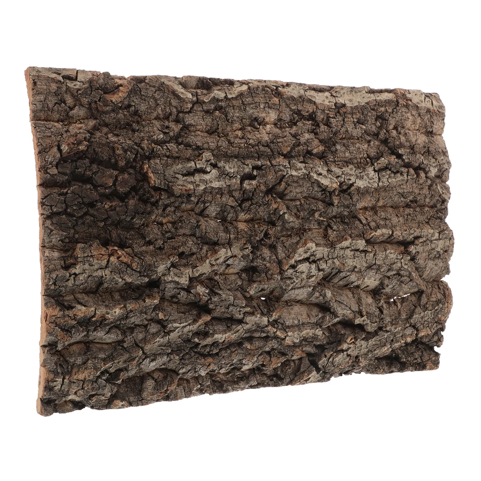Natural Cork Bark Background Board Realistic Reptile Tree Bark Decorative Backdrop for Terrariums Fish Tanks Plant Walls Bearded