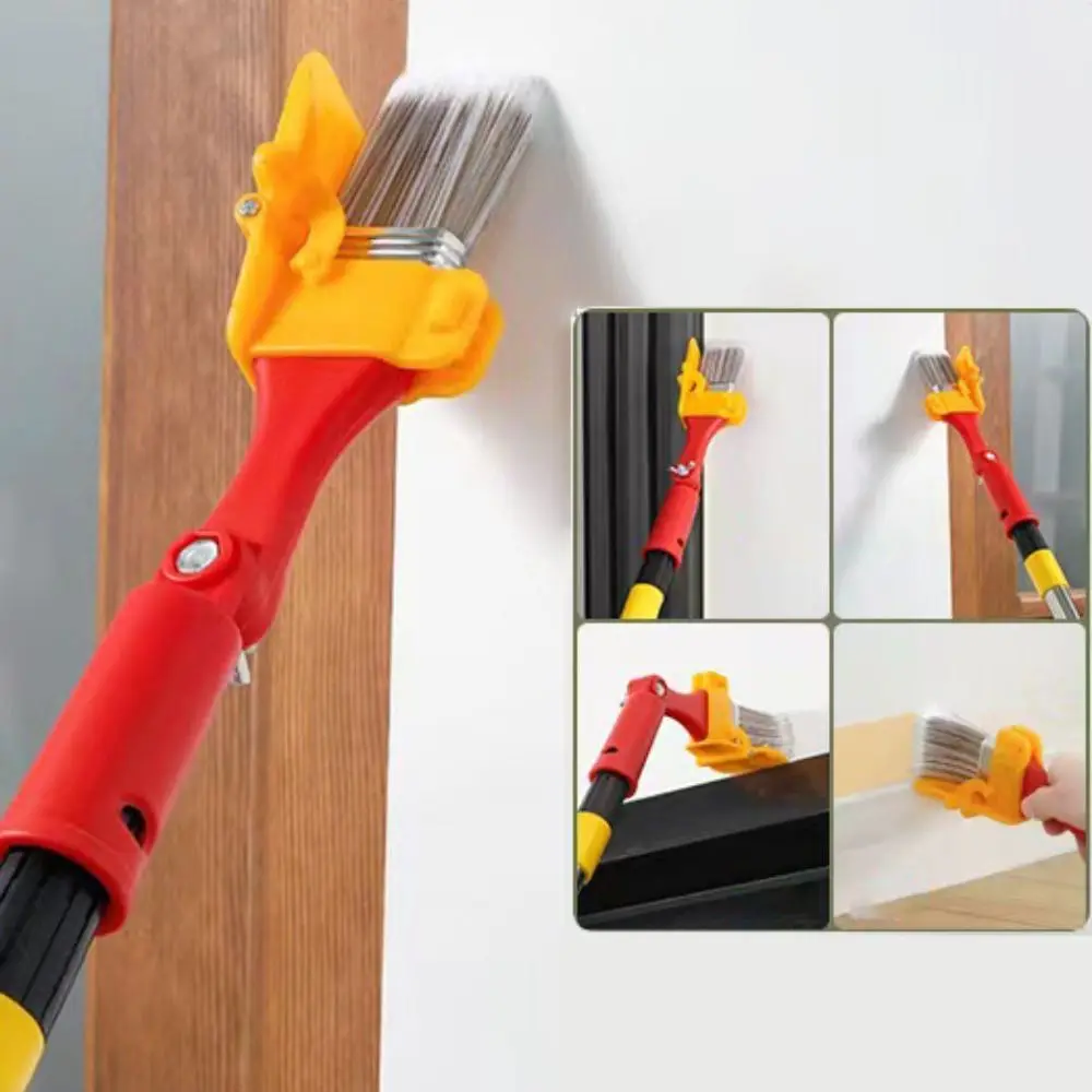 Adjustable Edging Color Separation Brush Soft Bristle Extension Pole Paint Brush PET Profesional Wall Brushing Tools Ceiling