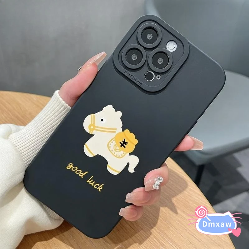 

New Year Cute Horse Phone Case For OnePlus 1+ ACE 6 6T 5 3 2 Pro 3V 2V Racing Nord 3 2 N30 CE3 CE2 Lite Get Rich Back Cover