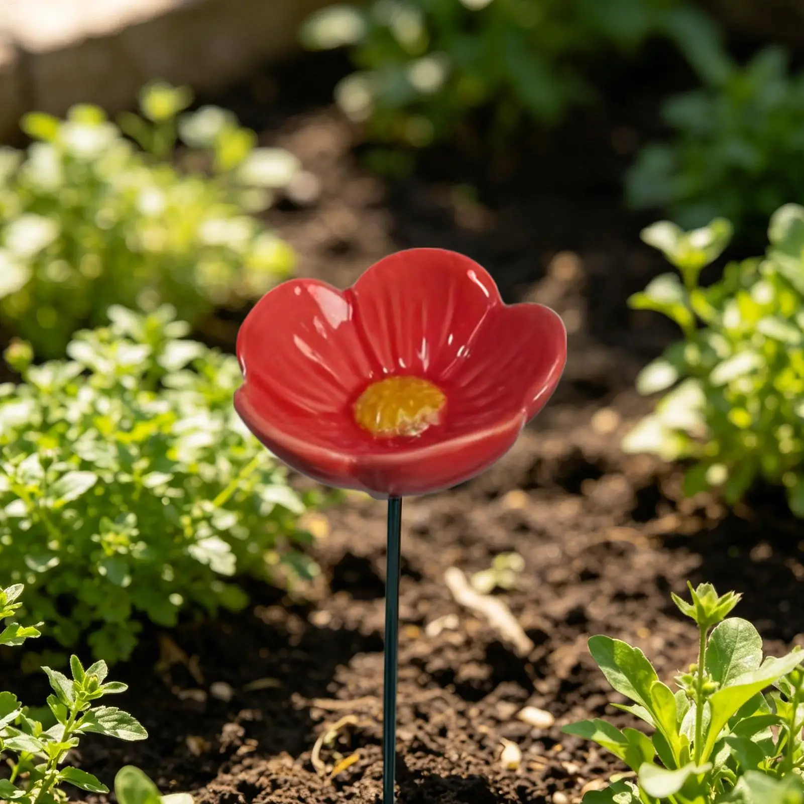 Garden Bee Drinking Water Station Bee Bath Feeder Colorful Decorative Ceramic Waterer Butterfly Drinking Station For Yard Porch