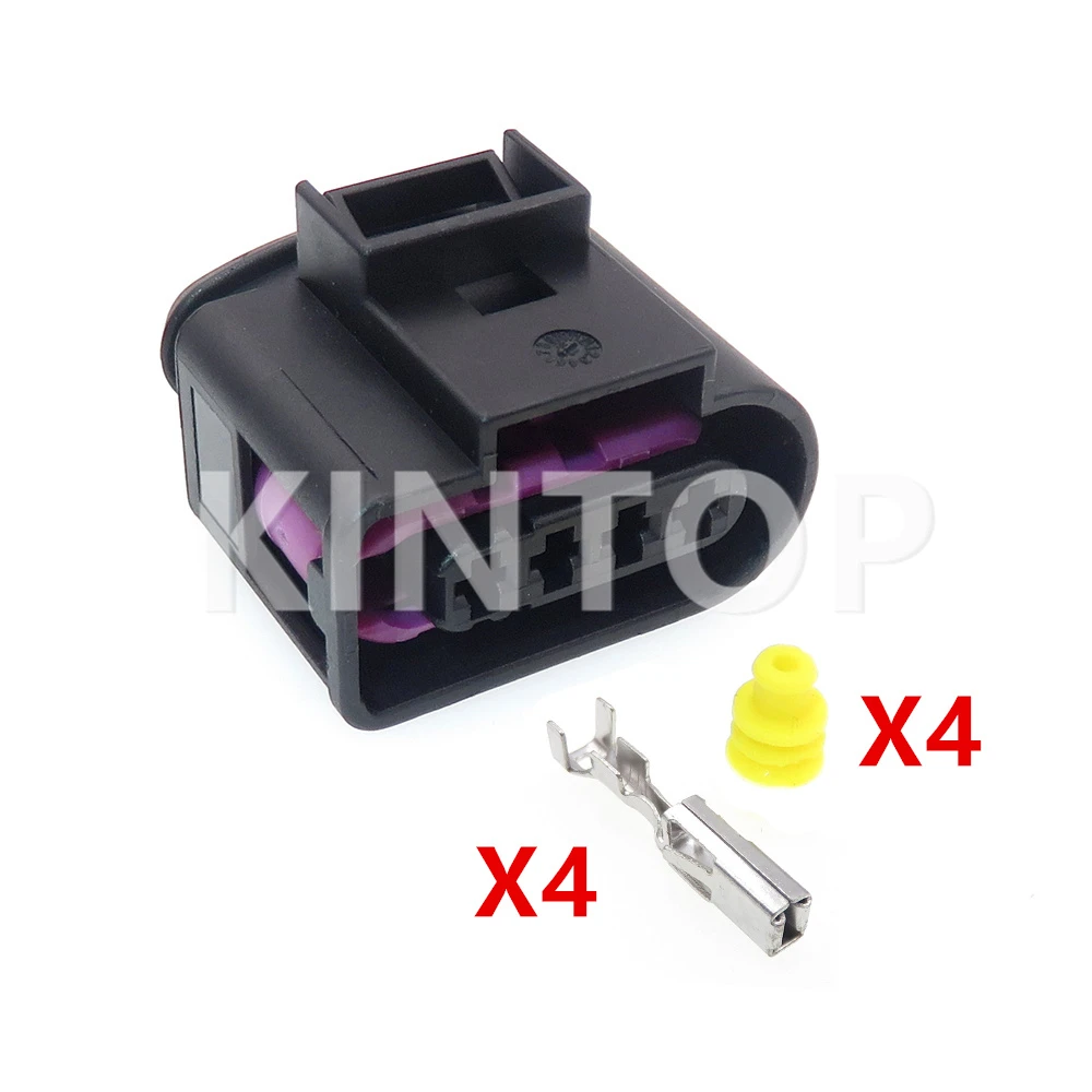 1 Set 4 Pins Automotive High Voltage Coil Wiring Socket AC Assembly 4D0971994 Car Replacement Connector 4D0 971 994