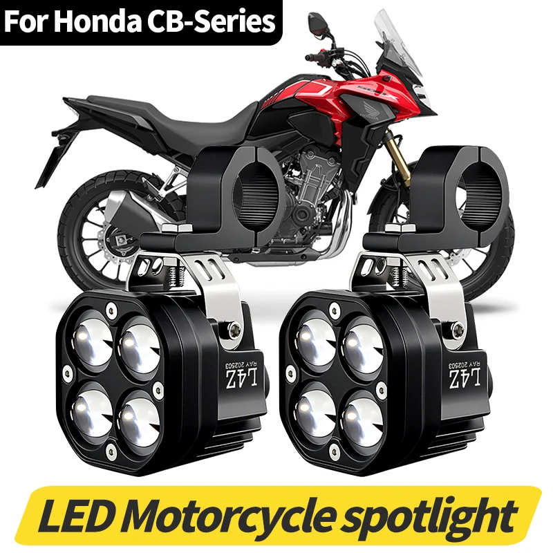 

1Set 80W Motorcycle Headlight LED Flicker Lamp Driving Spotlight Indicators High Low Beam For Honda CB500 CB750 CB1300A CB1300F