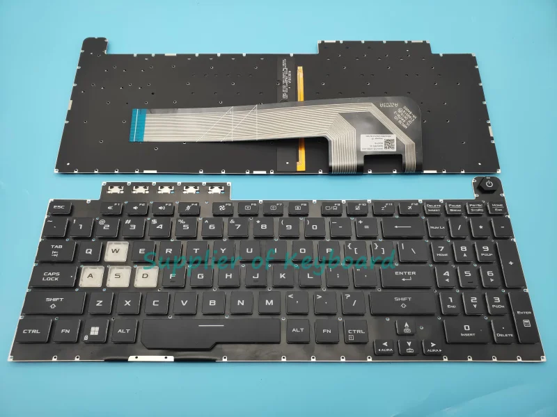 Nowa klawiatura angielsko-świetlikowa (anglohiszpańska) do ASUS TUF Gaming A15 FA506 FA506Q FA506U FA506NF FA506IHR TUF506I TUF506IH TUF506IV z podświetleniem RGB — zdjęcie 3
